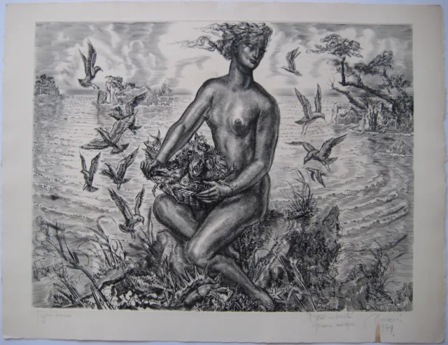 Decaris Albert Gravure 1974 Signée Au Crayon Handsigned Etching Épreuve Unique