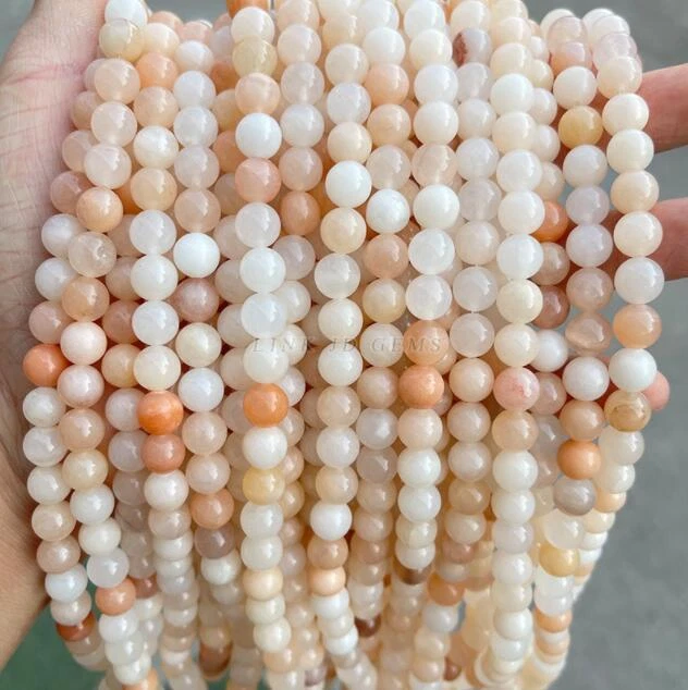 Wholesale 5pcs/package 6mm Natural Qingli Milk Cap Xiuyu Round Beads