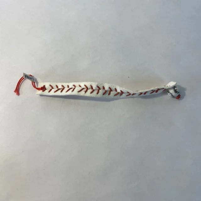 Baseball Softball Themed Bracelet - Lot of 17 Bracelets - Red White Round Bead