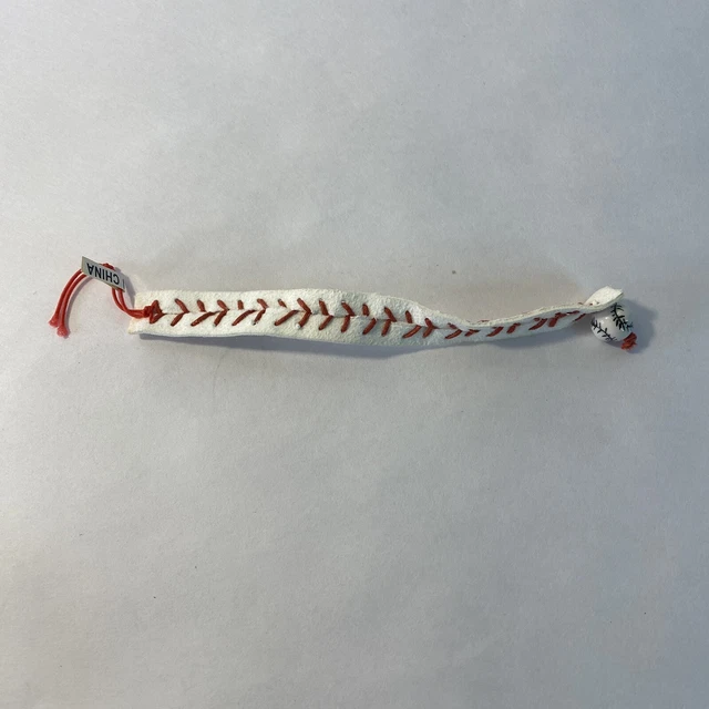 Baseball Softball Themed Bracelet - Lot of 17 Bracelets - Red White Round Bead
