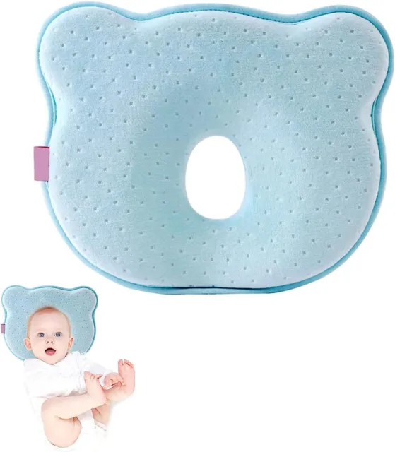 Baby Pillow Memory Foam Baby Breathable 3D Shaping Pillow Prevent Flat Head New