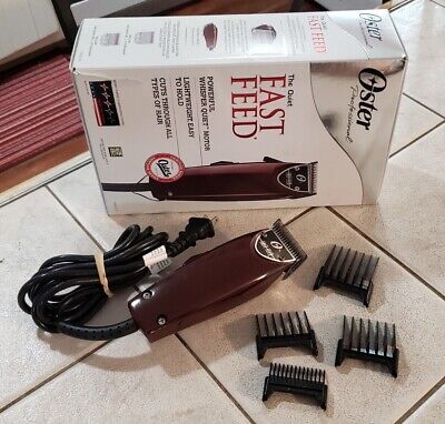 Oster Professional 76023-510 Fast Feed Clipper Red w/ 4 Guides Adjustable 23-51F