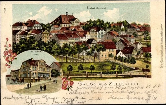 Litho Clausthal Zellerfeld im Oberharz, Gasthof Deutsches Haus,... - 10437346