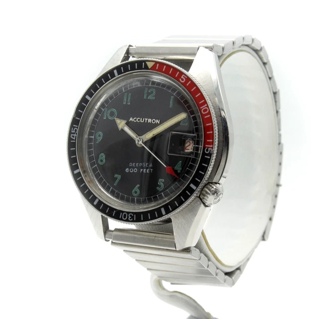 Montre Delta Vintage 1960 - Plongée Femme - Mécanique Automatique - Cuir Noir - Occasion