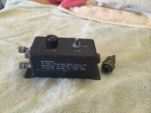 NOS WW2 WWII Military Radio SCR522 Control Box BC-1313 + Connector