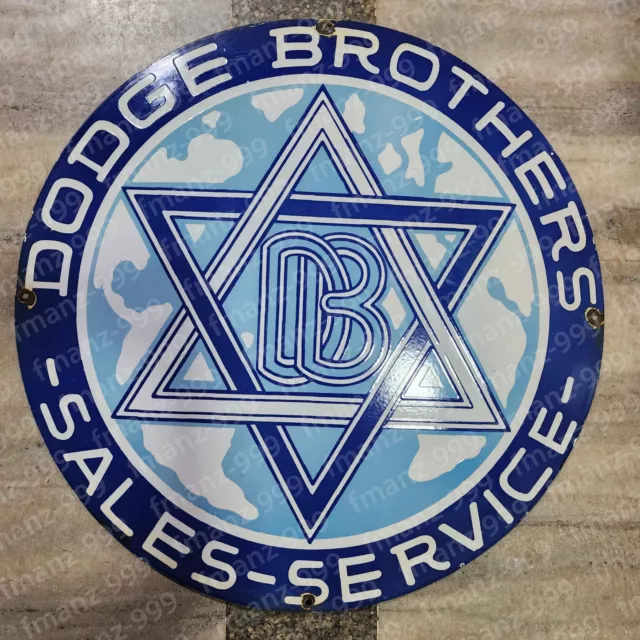 Dodge Brothers Porcelain Enamel Sign 30 Inches Round