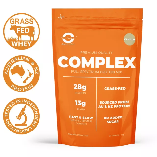 6KG Pure Complete Whey Protein Blend WPI/WPC/Casein Powder - VANILLA