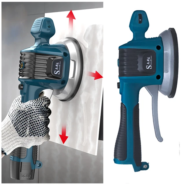 25V Fliesenvibrator Keramikfliesen Rüttler Richtmaschine Mit 2 Batterien 6-Gang