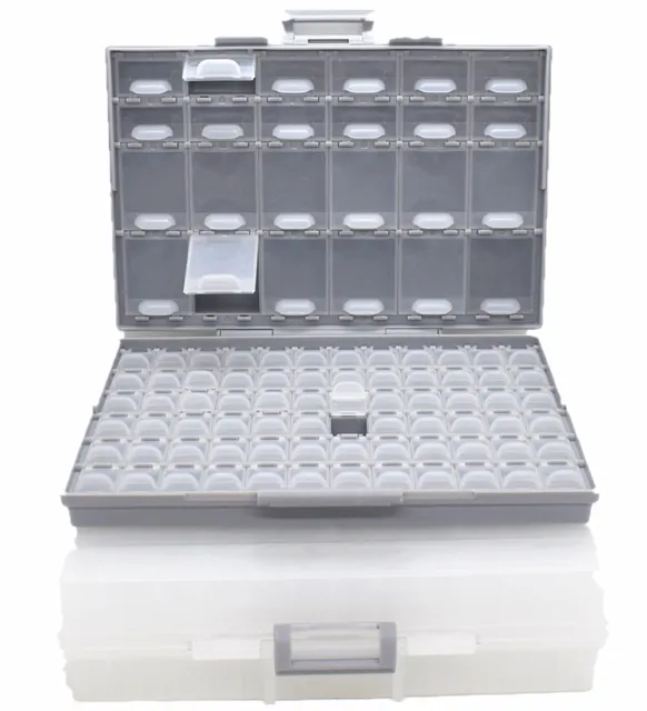 AideTek BOXALL96+24 Lids Combo Empty Enclosure Boxes SMD Tiny Parts Organizer