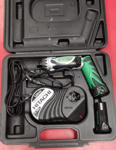 Hitachi Drill DB3DL Two Batteries One Charger
