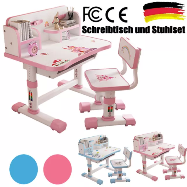 Kinderschreibtisch, Multifunktionale Hausaufgaben Schreibtisch Set mit Schublade