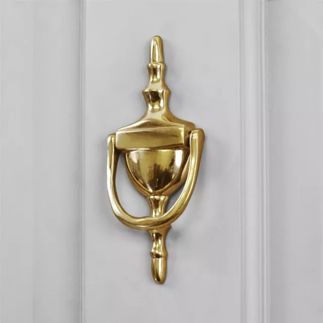 Traditional Polished Brass Urn Door Knocker