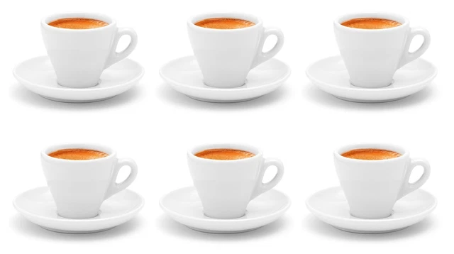Gastro Spirit Espressotasse Espresso Doppio Tassen Set 180 Ml, Weiß