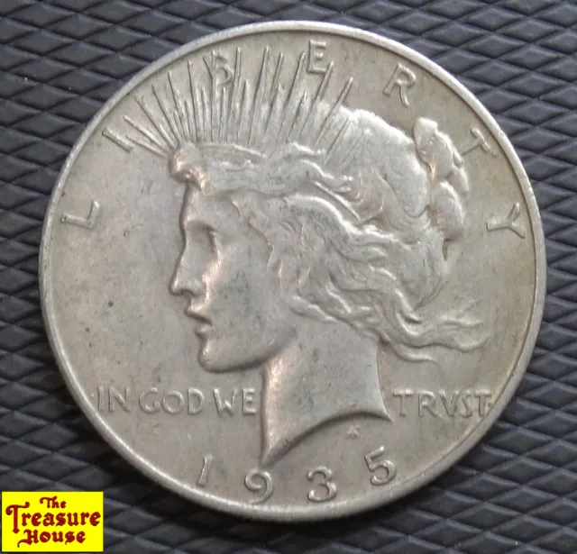 1935-S Lady Liberty Head "PEACE" ONE DOLLAR $1 USD 90% Silver Coin San Francisco