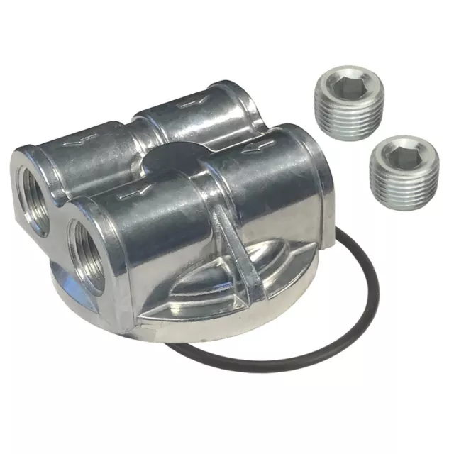 Derale Engine Oil Filter Adapter Kit 15746; Spin-on Adapter 3/4-16"