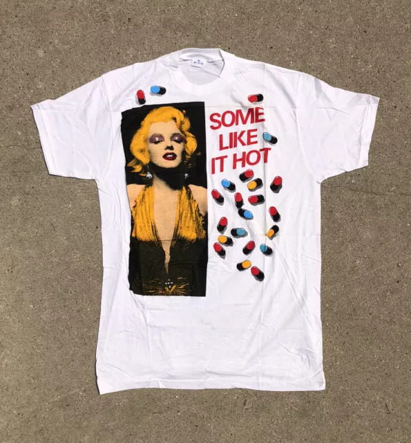 Vintage 80s Fifth Column London Marilyn Monroe Some Like It Hot T Shirt Size M