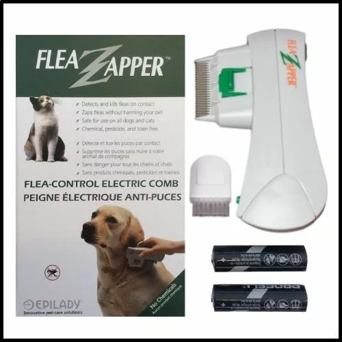Electronic Epilady Electric Pet Cat Dog Safe Flea Zapper Comb Kills Fleas New