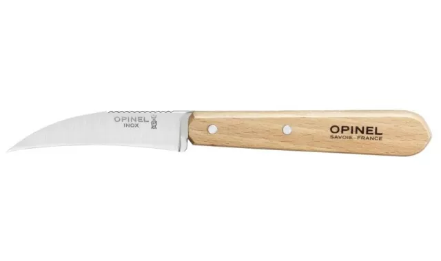 Opinel n.114,coltello per verdure,art.001923,lama curva con retro a raschietto 2