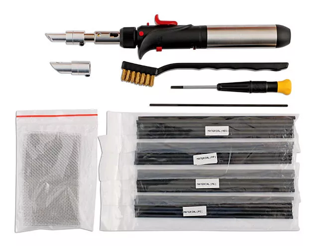 Power-TEC Plastic Welding Tool Kit Welding Rods Cordless Soldering Iron Case