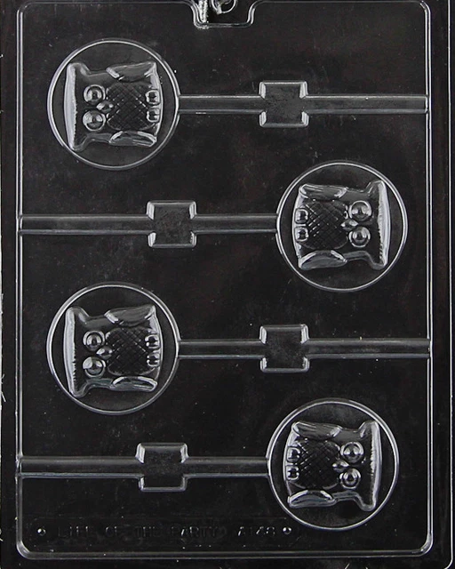 OWL LOLLY POP mold Chocolate Candy graduation owls