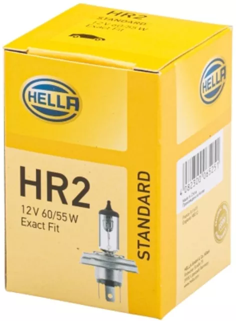 HELLA Glühlampe Hauptscheinwerfer STANDARD 8GJ 004 173-121 12 Halogen R2 Bilux