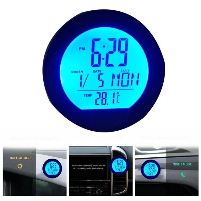 Orologio digitale e monitor temperatura per auto letture accurate facili da inst