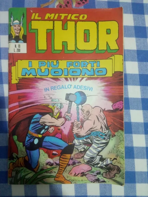 Fumetto Il Mitico Thor I Più Forti Muoiono N. 18 (1971) Editoriale Corno