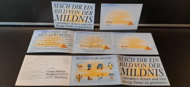 Camel Mild, Mildnis, Werbung, Flyer, Preisausschreiben, Aufkleber