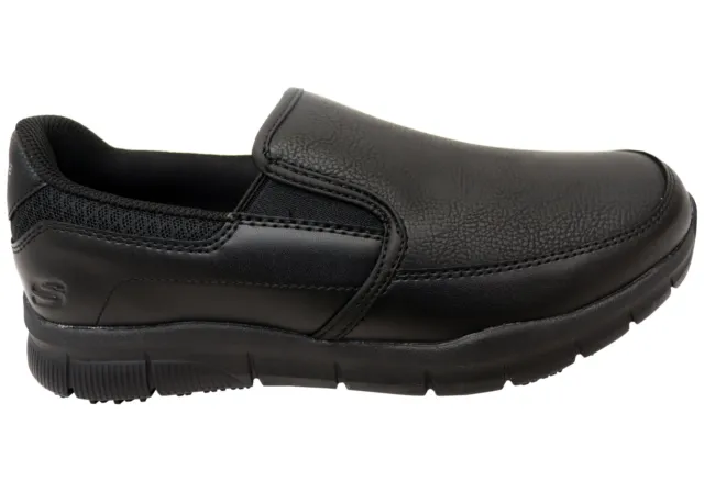 Skechers Mens Work Relaxed Fit Nampa Groton Slip Resistant Shoes - Leather