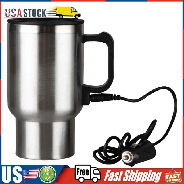 12V 450ml Car Heating Cup Traveling Camping Vehicle Heater Kettle Insulation Mug