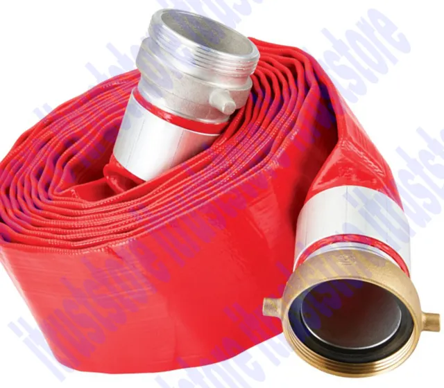 Roll Flat Trash Water Waste Pump Discharge Evacuation PVC Hose 3" x 25 ft.
