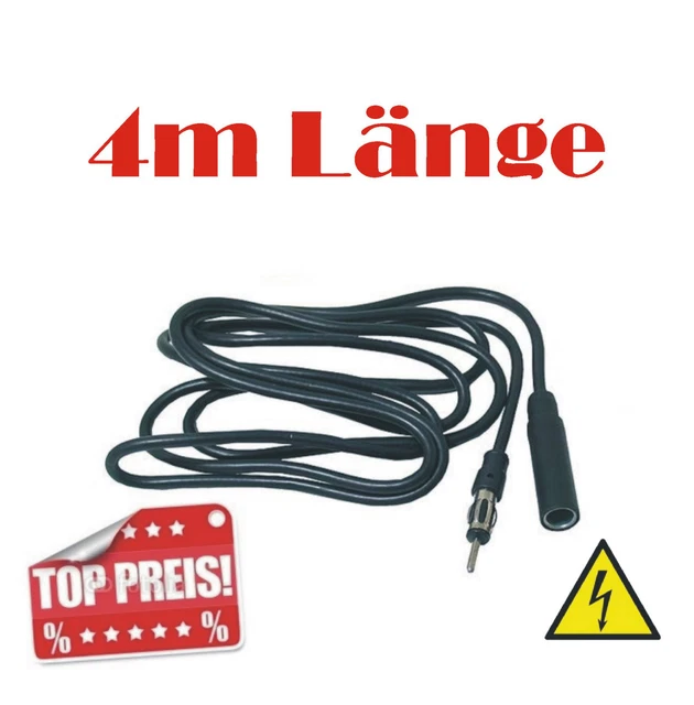 Voiture Antennes Extension Radio din Rallonge 4m din Universel Top