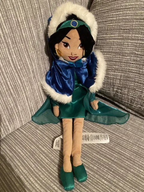 Disney Store Princess Jasmine Aladdin Rare Winter Coat Edition Plush Doll