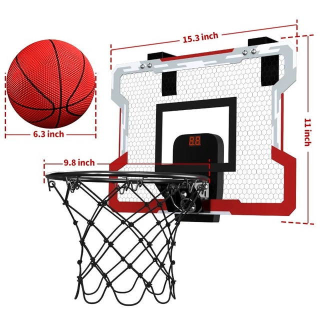 Panier de basket en plein air pour enfants, Mini panier de basket avec 3 balles,