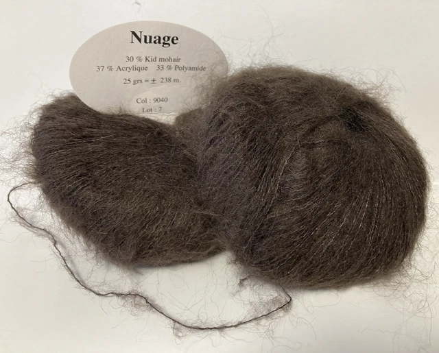 Lot De 10 Pelotes Laine Kid Mohair Marron - Fabriqué En Italie, Idéal Tricot/crochet