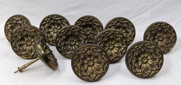 5 Sets  (5 Pairs)  Antique Brass curtain tie back brackets