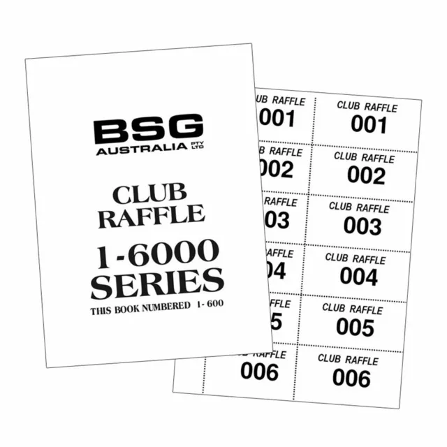 Club Raffle (1 - 6000 series) Set of 10