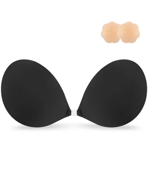 Niidor Adhesive Bra Strapless Sticky Invisible Push up Silicone - Size D