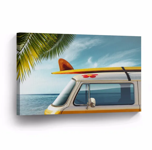 Canvas Wall Art Photo Print VW Classic Vintage Car Bus Camper Volkswagen VWH25