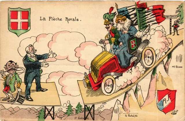 CPA AK SATIRE La Fleche Rorale POLITICS (575318)