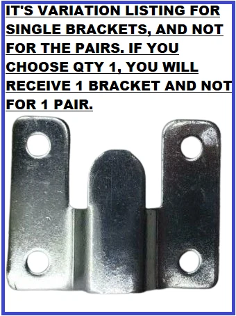 4 Supports De Montage Encastrés Nickelés 53x30mm - Couleur Argent