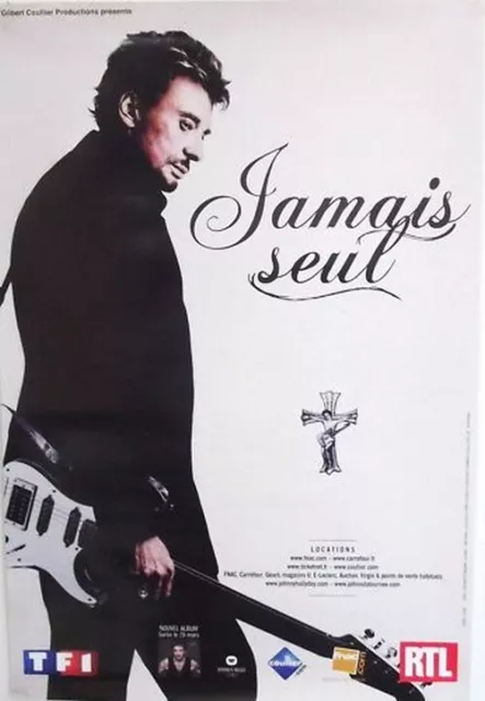 Johnny HALLYDAY - Jamais Seul - 40x60cm - AFFICHE Envoi roulé