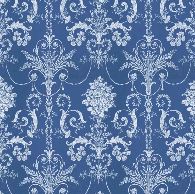 Dolls House Wallpaper 1/12th 1/24th scale Dark Blue Quality Paper #285