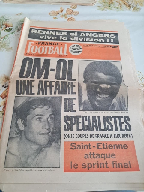 FRANCE FOOTBALL N°1574 Du 08 Juin 1976 Finale Coupe France Marseille Lyon EUR 10,00 - FR