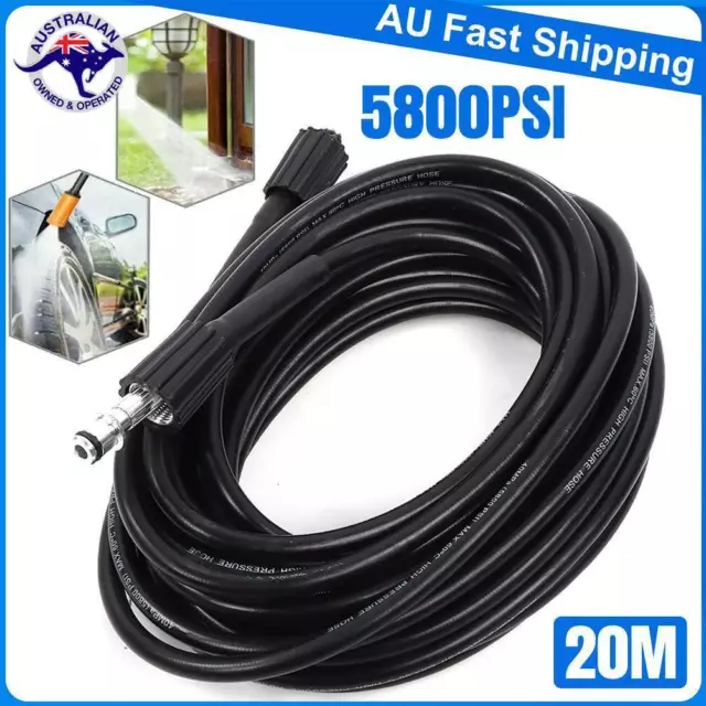 20M High Pressure Washer Hose 14mm Connect Water Cleaner Replacement Pipe M22