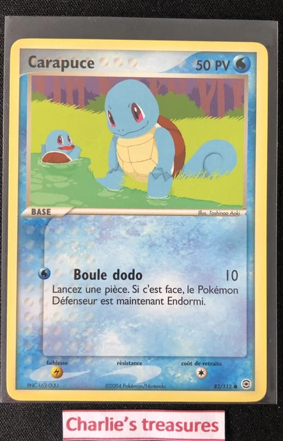 Carte Pokemon - Carapuce - 82/112 - Rouge Feu Vert Feuille - FR - NM+ / NEUF