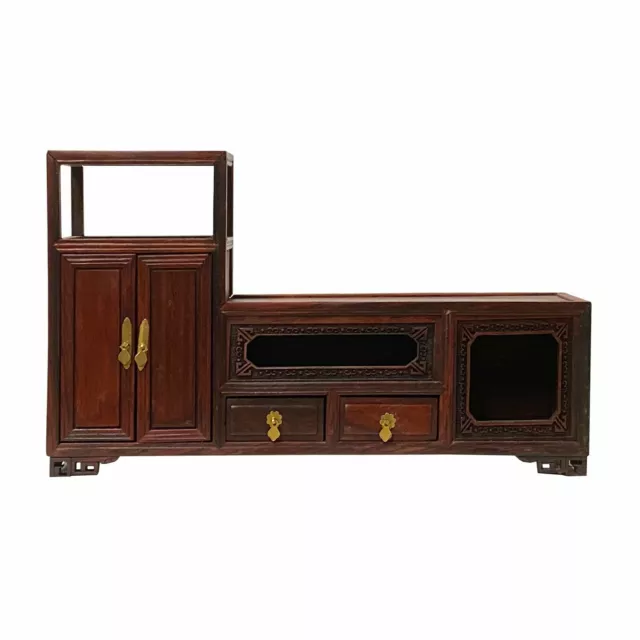 Chinese Rosewood Handmade Miniature Cabinet Display Decor Art ws1886S Chinese Rosewood Handmade Miniature Cabinet Display Decor Art ws1886S