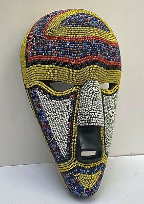 African Beaded Mask Beautiful Beaded Tribal Art 3