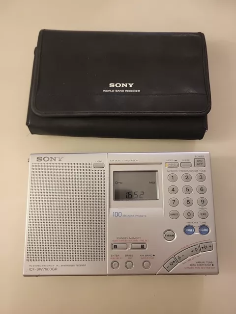 Sony ICF-SW7600GR Portable FM/SW/MW/LW PLL Synthesized World Radio Receiver