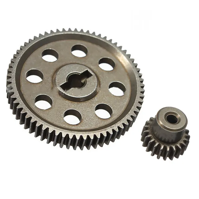 Metal Spur Differential Gear 64T Motor Pinion Cogs Set for HSP 1/10 RC Car Truck